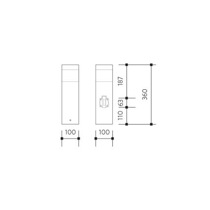 Utomhuslampa med kontakt GARD 1xE14/60W/230V SCHUKO IP44