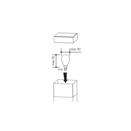 Utomhuslampa med kontakt GARD 1xE14/60W/230V SCHUKO IP44