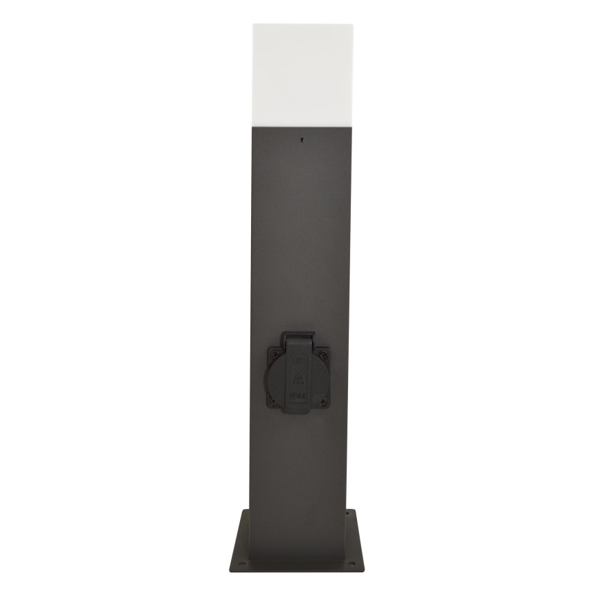 Utomhuslampa med kontakt NEW YORK 1xE27/12W/230V IP44 44 cm antracit