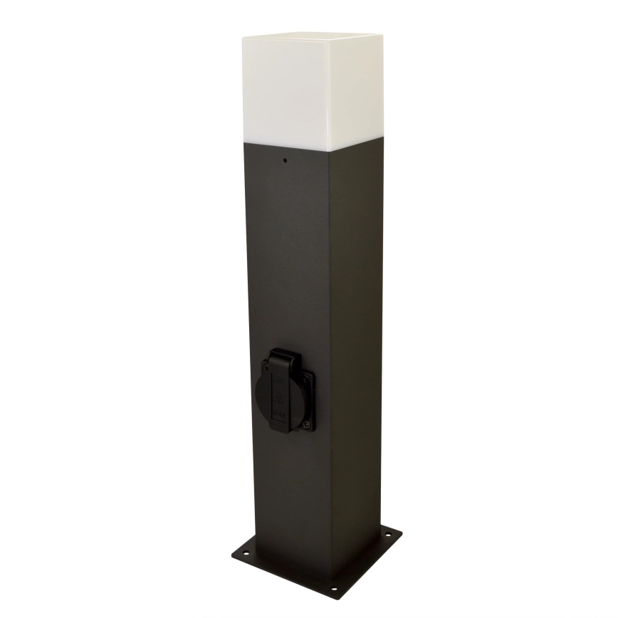 Utomhuslampa med kontakt NEW YORK 1xE27/12W/230V IP44 44 cm antracit