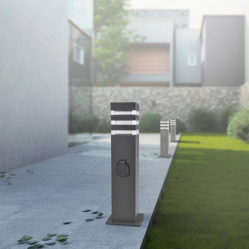 Utomhuslampa med kontakt TEKSAS 1xE27/20W/230V IP54 44 cm