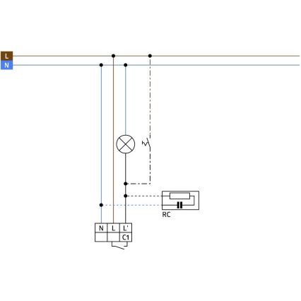 Utomhuslampa med rörelsesensor LC-CLICK 140° IP44 svart