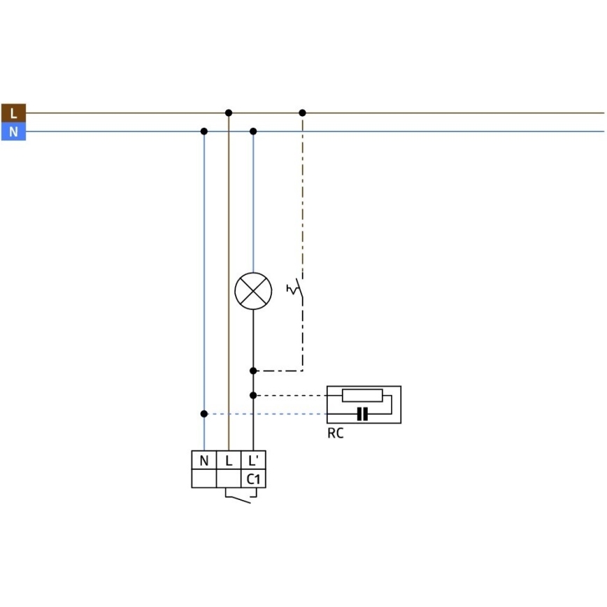 Utomhuslampa med rörelsesensor LC-CLICK 140° IP44 svart
