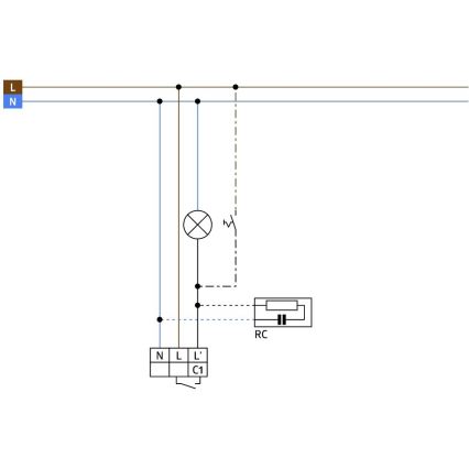 Utomhuslampa med rörelsesensor LC-CLICK 200° IP44 svart