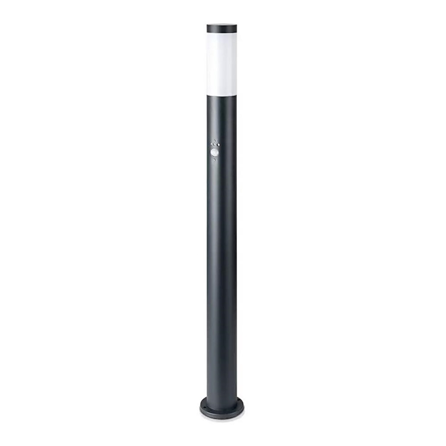 Utomhuslampa med sensor 1xE27/60W/230V IP44 110cm grå