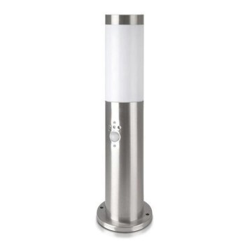 Utomhuslampa med sensor 1xE27/60W/230V IP44 45cm matt krom