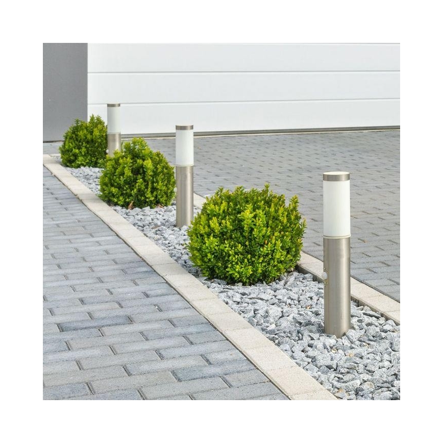 Utomhuslampa med sensor 1xE27/60W/230V IP44 45cm matt krom