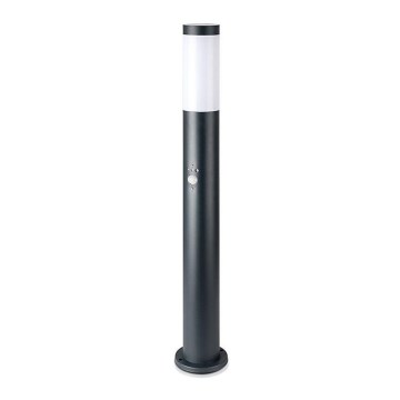 Utomhuslampa med sensor 1xE27/60W/230V IP44 80cm grå