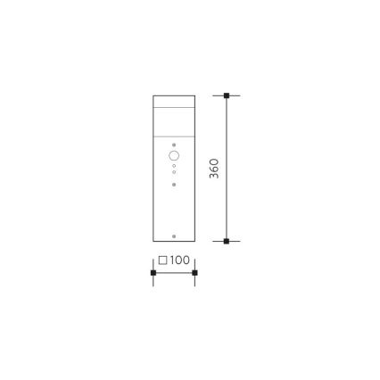 Utomhuslampa med sensor GARD 1xE14/60W/230V IP44