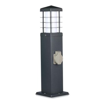 Utomhuslampa med uttag SCHUKO 1xE27/13W/230V IP44
