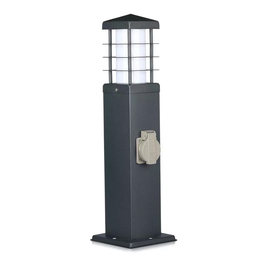 Utomhuslampa med uttag SCHUKO 1xE27/13W/230V IP44