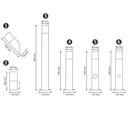 Utomhuslampa NEW YORK 1xE27/40W/230V IP44 antracit
