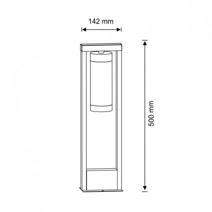 Utomhuslampa SPECTRA 1xE27/10W/230V IP44 50 cm