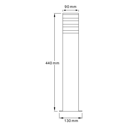 Utomhuslampa TEKSAS 1xE27/12W/230V IP44 44 cm antracit