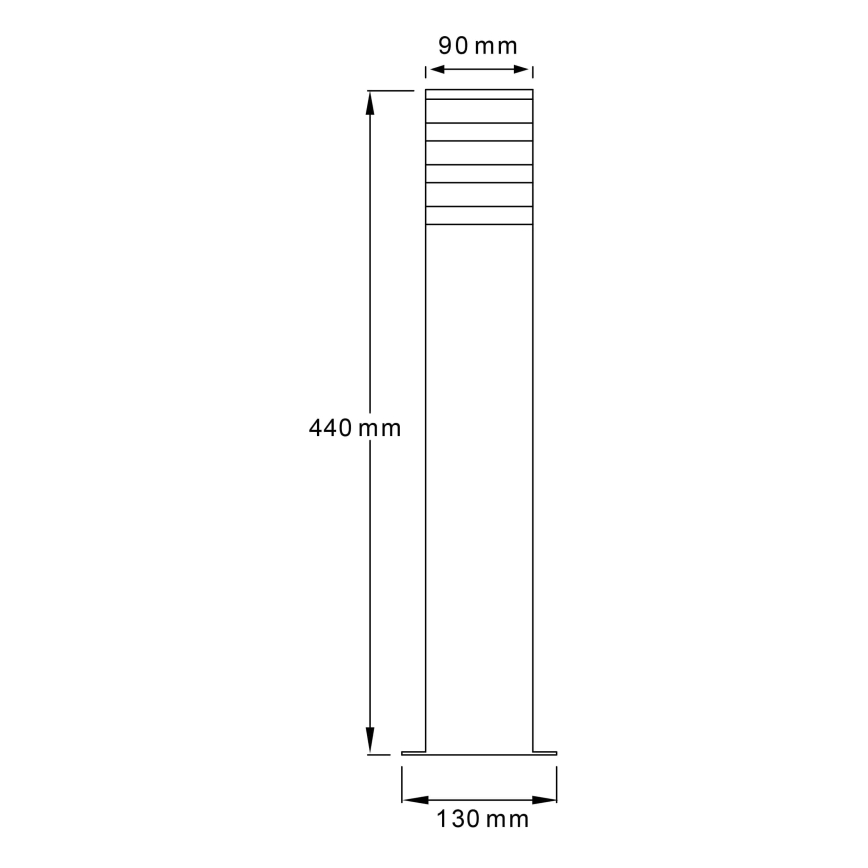 Utomhuslampa TEKSAS 1xE27/12W/230V IP44 44 cm antracit
