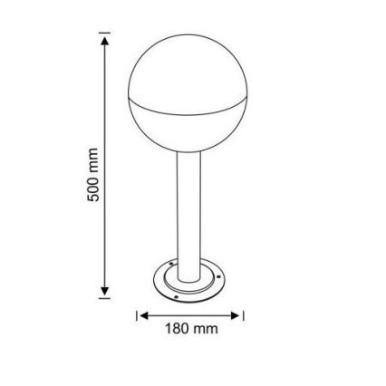 Utomhuslampa ULSA 1xE27/12W/230V IP44 50 cm