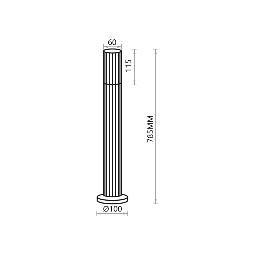 Utomhuslampa VERTICAL 1xGU10/8W/230V IP44 svart