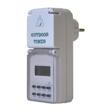 Utomhustimer digital veckovis 16A/230V IP44 200 mAh