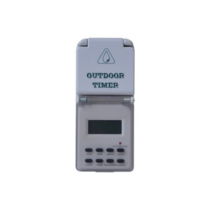 Utomhustimer digital veckovis 16A/230V IP44 200 mAh