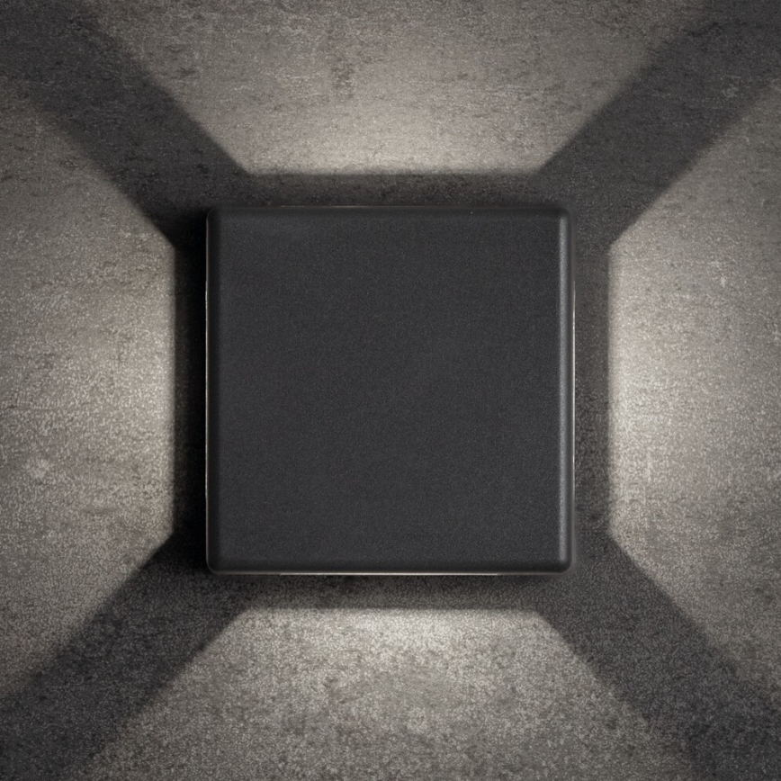 Utomhusväggarmatur REFAZI LED/6W/230V IP54 antracit