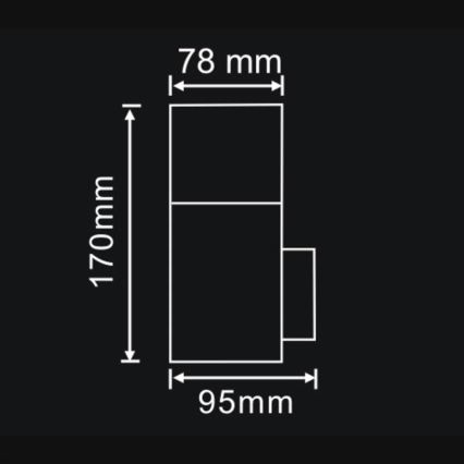 Utomhus vägglampa DALLAS 1xE27/12W/230V IP44 antracit