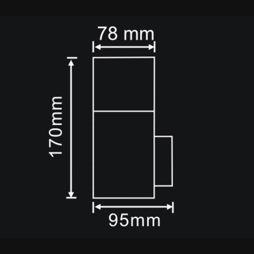 Utomhus vägglampa DALLAS 1xE27/12W/230V IP44 antracit