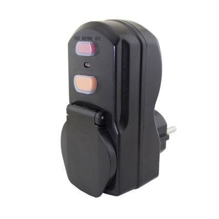 Uttag jordfelsbrytare FK-PRCD-2 16A 230V + säkerhetsuttag IP54
