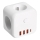 Uttagsdelare med strömbrytare LINEA 3x230V + 4xUSB A/C vit