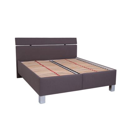 Vadderad säng med förvaringsutrymme utan madrass ALIS 180x200 cm brun