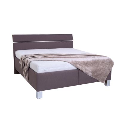 Vadderad säng med förvaringsutrymme utan madrass ALIS 180x200 cm brun
