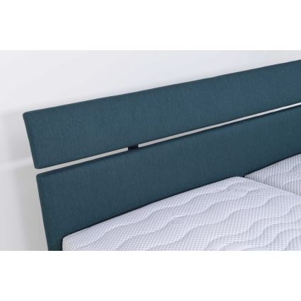 Vadderad säng med förvaringsutrymme utan madrass ALIS 180x200 cm petrol blue