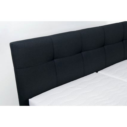 Vadderad säng med förvaringsutrymme utan madrass MARIA 180x200 cm antracit