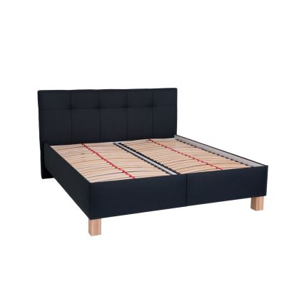 Vadderad säng med förvaringsutrymme utan madrass MARIA 180x200 cm antracit