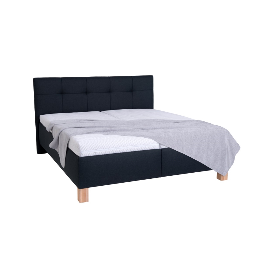 Vadderad säng med förvaringsutrymme utan madrass MARIA 180x200 cm antracit