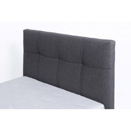 Vadderad säng med förvaringsutrymme utan madrass MARIA ONE 90x200 cm grå