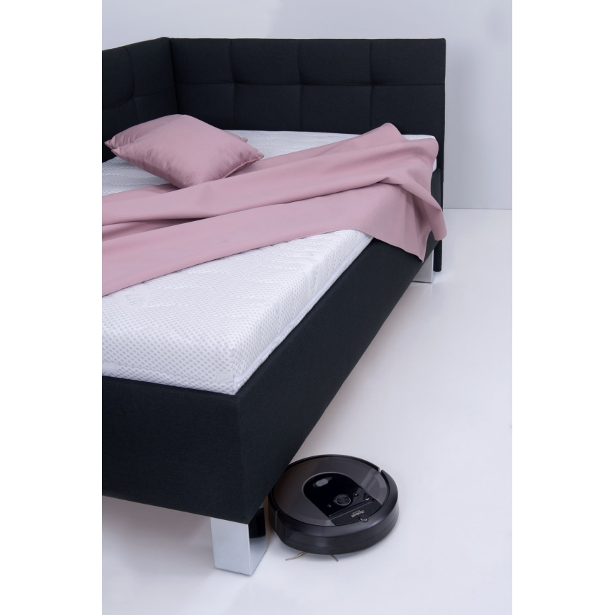 Vadderad säng med förvaringsutrymme utan madrass MARIA PETITE 120x200 cm antracit
