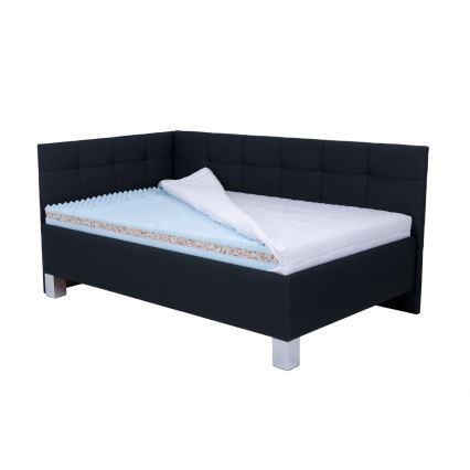 Vadderad säng med förvaringsutrymme utan madrass MARIA PETITE 120x200 cm antracit