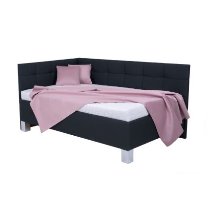 Vadderad säng med förvaringsutrymme utan madrass MARIA PETITE 120x200 cm antracit