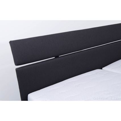 Vadderad säng med madrass och förvaringsutrymme ALIS 160x200 cm antracit