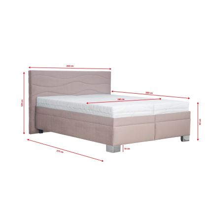 Vadderad säng med madrass WINDSOR 180x200 cm beige