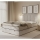 Vadderad säng med madrasser och förvaringsutrymme GRACE 160x200 cm beige
