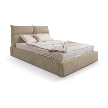 Vadderad säng utan madrass BASIL 180x200 cm beige