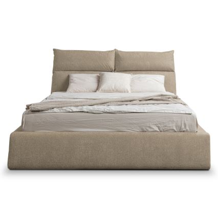 Vadderad säng utan madrass BASIL 180x200 cm beige