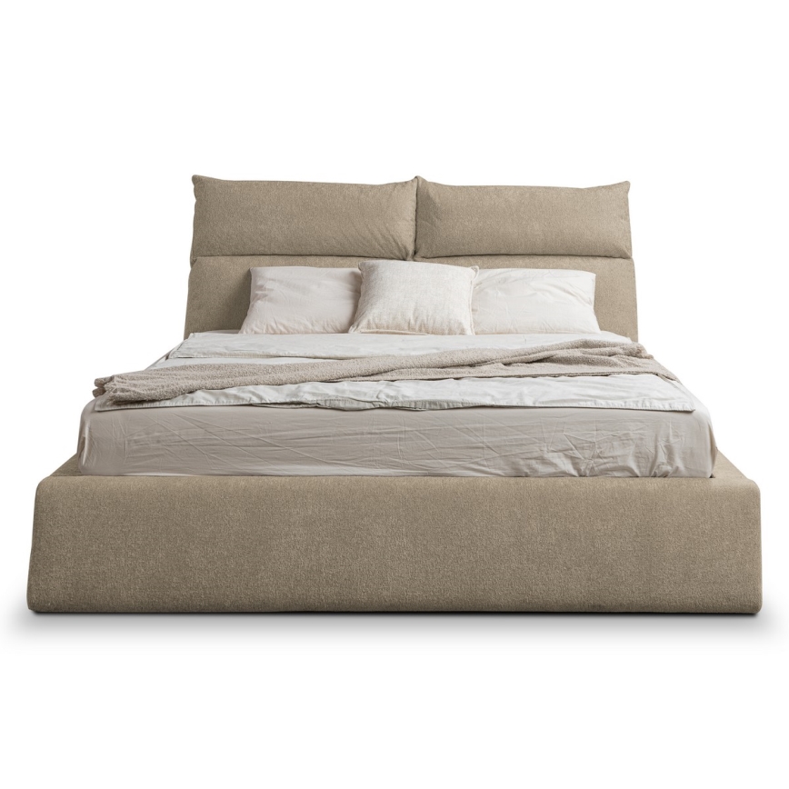 Vadderad säng utan madrass BASIL 180x200 cm beige