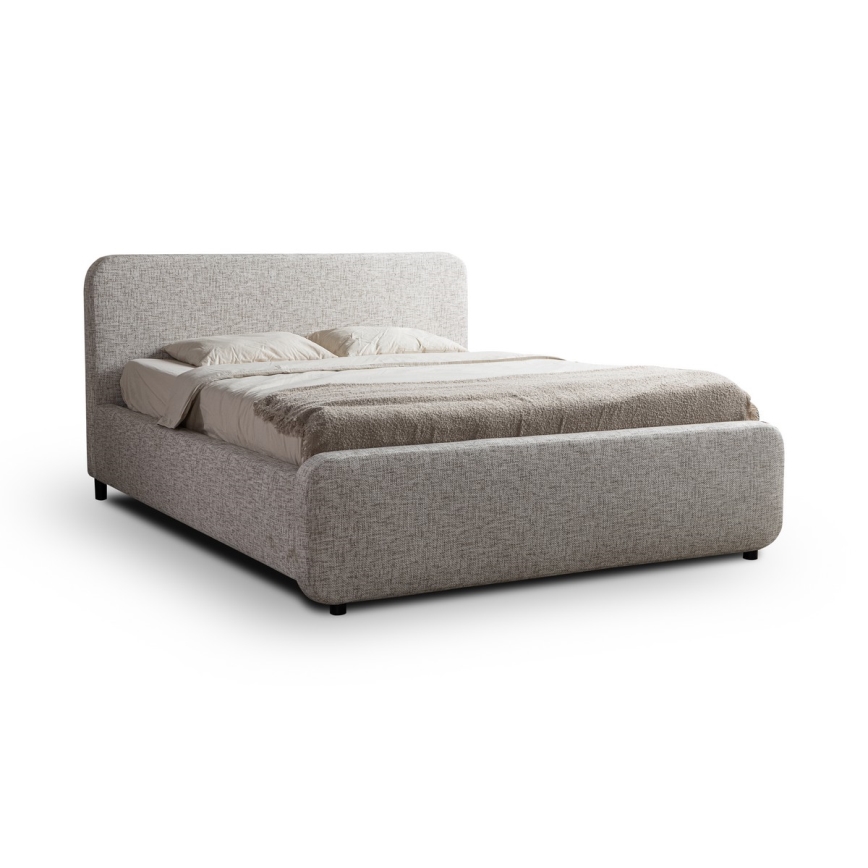 Vadderad säng utan madrass LAJLA 160x200 cm beige