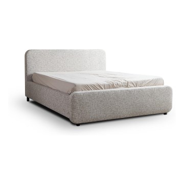 Vadderad säng utan madrass LAJLA 180x200 cm beige