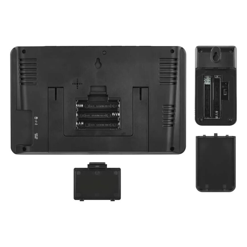 Väderstation med LCD display GoSmart 230V/3xAAA + 2×AAA Wi-Fi Tuya svart