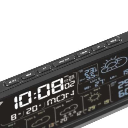 Väderstation med LCD display GoSmart 230V/3xAAA + 2×AAA Wi-Fi Tuya svart