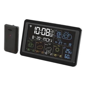 Väderstation med LCD display GoSmart 5/230V Wi-Fi Tuya svart