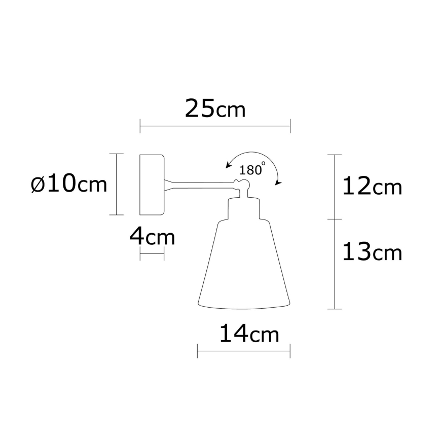 Vägg spotlight  MANAVGAT 1xE27/100W/230V
